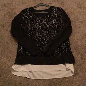 Vera Wang Mock Layer Sweater